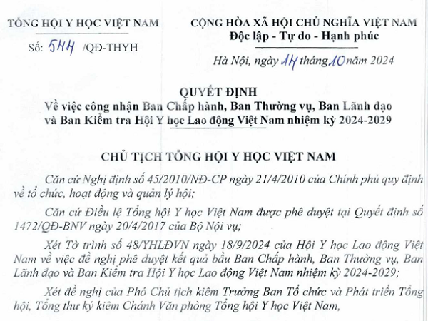 Quyết định BCH